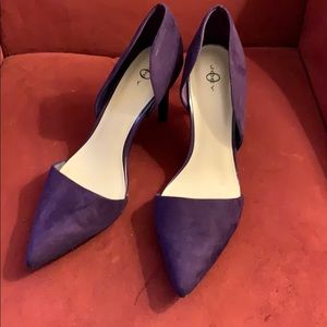 💚 Purple suede heels
